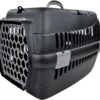 Topmast Reismand Hives - Kunststof Transportmand - Zwart - 46 X 32 X 33 Cm - Vervoersbox - Voor Kat En Kleine Hond