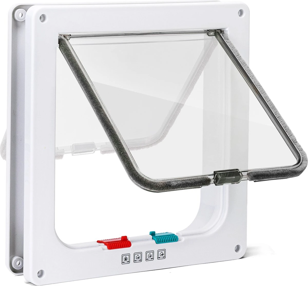 Nobleza Kattenluik Met Tunnel - 4 Vergrendelingsstanden - Weerbestendig - Binnen En Buiten - 20.5 X 19.7 Cm - Maat M - Wit 1 Nobleza Kattenluik Met Tunnel - 4 Vergrendelingsstanden - Weerbestendig - Binnen En Buiten - 20.5 X 19.7 Cm - Maat M - Wit