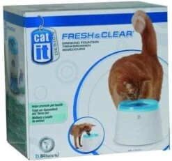 Catit Fresh And Clear - Drinkfontein Kat - Blauw /Wit - 2 L -Kattenbenodigdheden Winkel 1200x1123 2