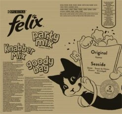 Felix Cat Snacks Party Mix - Kattensnacks Original En Seaside - 16 X 60g -Kattenbenodigdheden Winkel 1200x1124