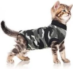 Suitical Recovery Suit Kat: Maat S - Zwart Camouflage -Kattenbenodigdheden Winkel 1200x1125 9