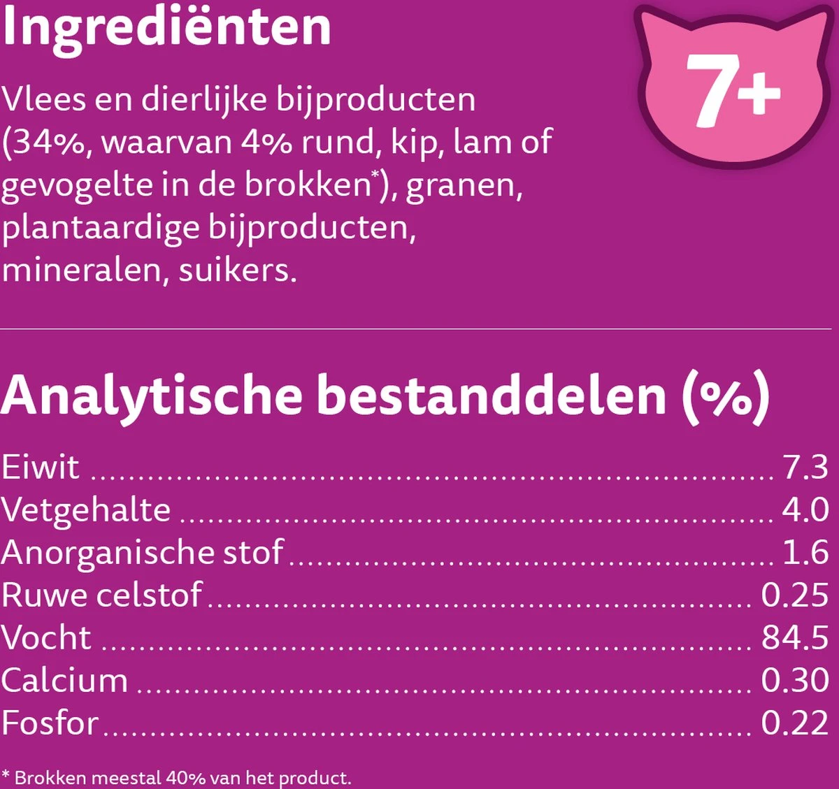 Whiskas 7+ Natvoer - Classic - Selectie In Saus - Maaltijdzakjes 48 X 85 G 6 Whiskas 7+ Natvoer - Classic - Selectie In Saus - Maaltijdzakjes 48 X 85 G - Afbeelding 6