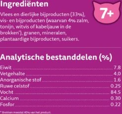 Whiskas 7+ Natvoer - Vis - Selectie In Gelei - Maaltijdzakjes 48 X 85 G 11 Whiskas 7+ Natvoer - Vis - Selectie In Gelei - Maaltijdzakjes 48 X 85 G -Kattenbenodigdheden Winkel 1200x1129