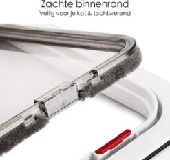 Merkloos Kattenluik - Inclusief Tunnel - 4 Vergendelingsstanden - Wit - Waterdicht - 23 X 25 X 5.5 Cm -Kattenbenodigdheden Winkel 1200x1129 8