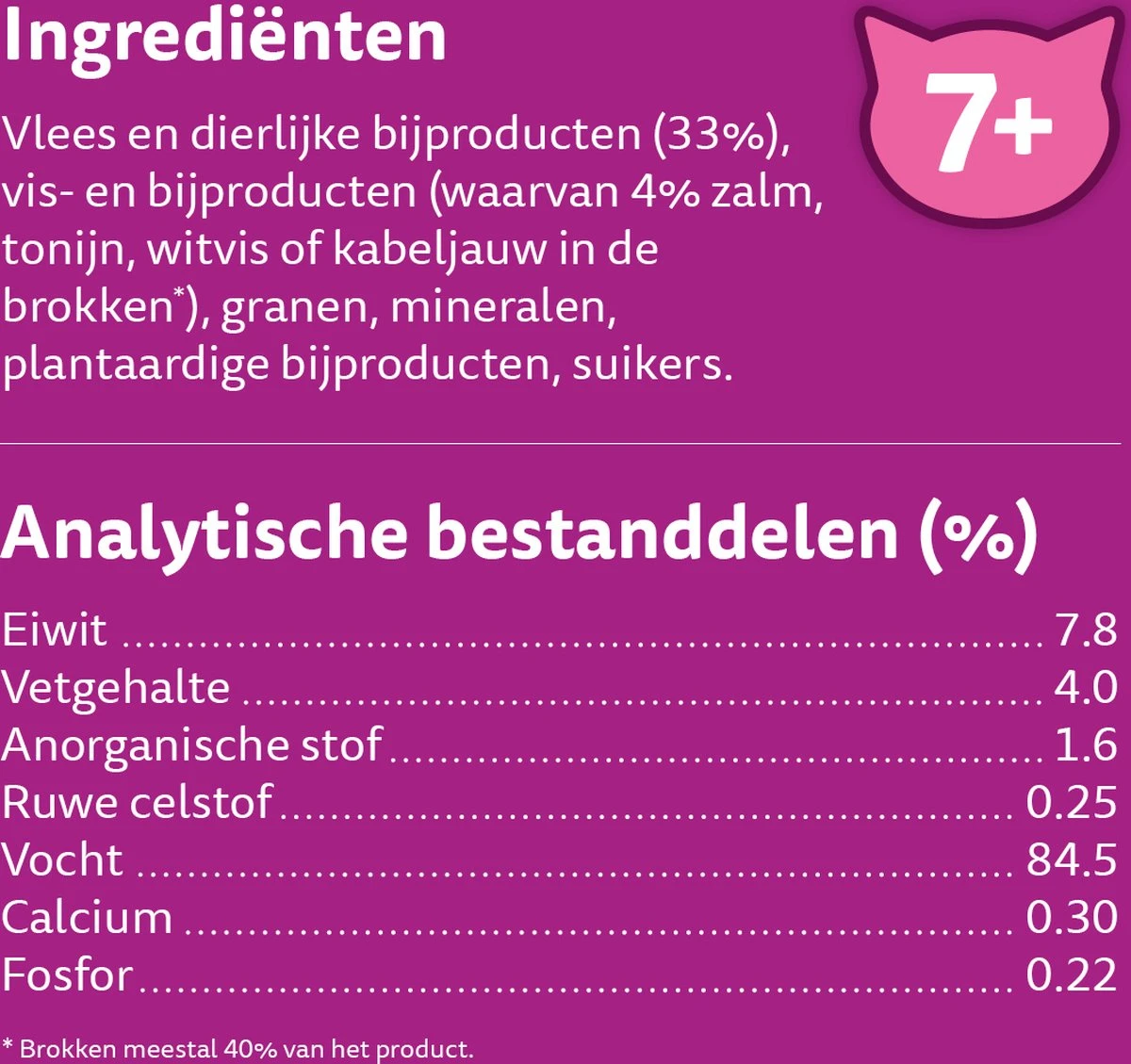 Whiskas 7+ Natvoer - Vis - Selectie In Gelei - Maaltijdzakjes 48 X 85 G 6 Whiskas 7+ Natvoer - Vis - Selectie In Gelei - Maaltijdzakjes 48 X 85 G - Afbeelding 6