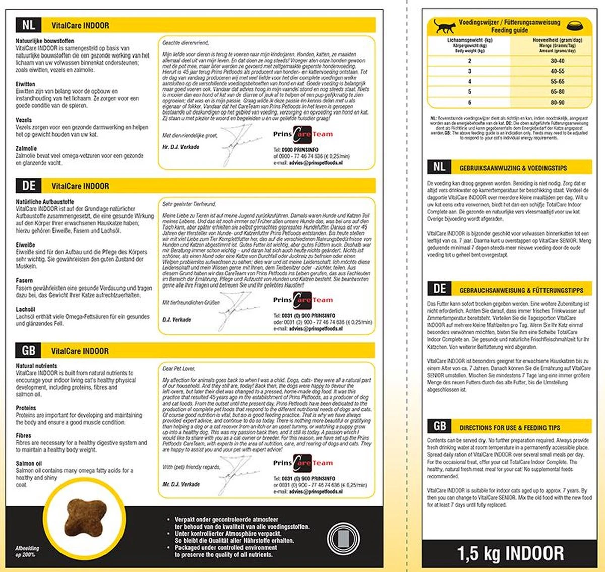 Prins VitalCare Indoor 5 Kg - Kat 7 Prins VitalCare Indoor 5 Kg - Kat - Afbeelding 7