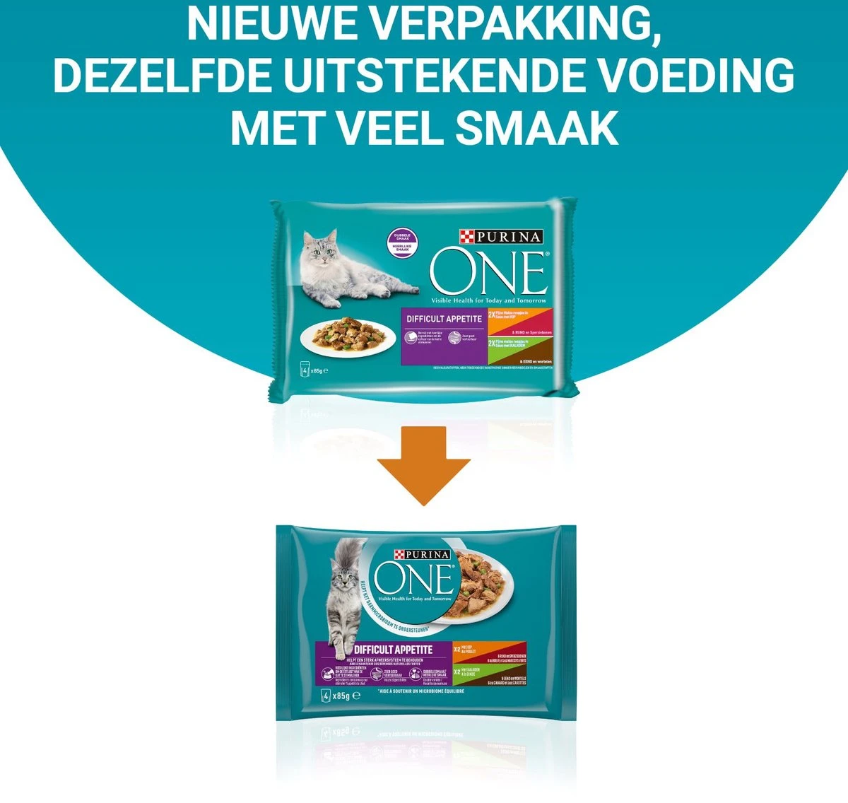 Purina ONE Difficult Appitite Kip - Kattenvoer - 48 X 85g 9 Purina ONE Difficult Appitite Kip - Kattenvoer - 48 X 85g - Afbeelding 9