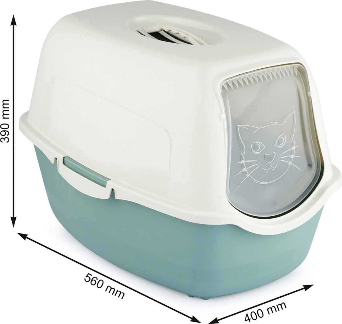 Rotho Bailey - Kattenbak - Groen/Zand 2 Rotho Bailey - Kattenbak - Groen/Zand - Afbeelding 2