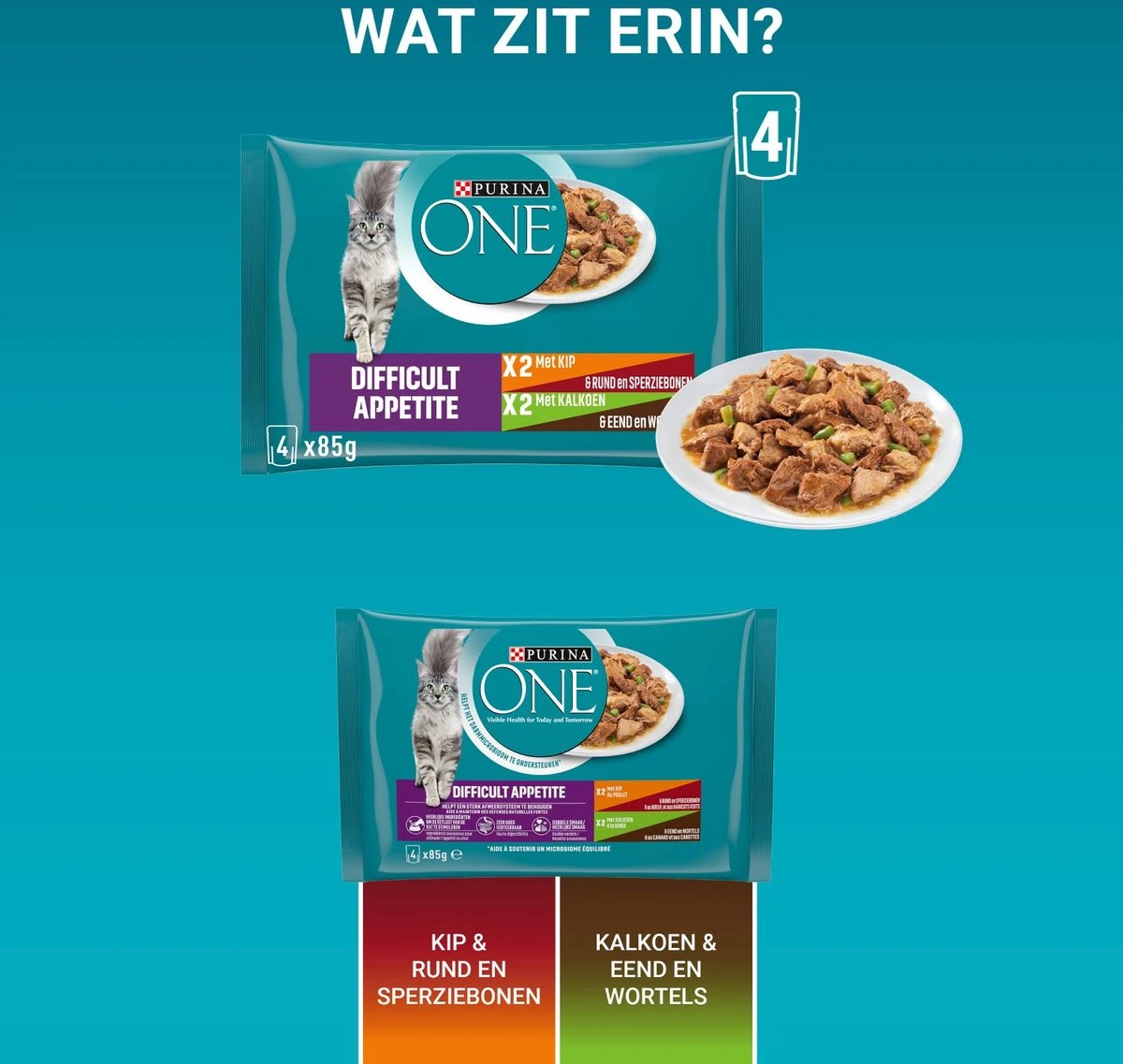 Purina ONE Difficult Appitite Kip - Kattenvoer - 48 X 85g 10 Purina ONE Difficult Appitite Kip - Kattenvoer - 48 X 85g - Afbeelding 10