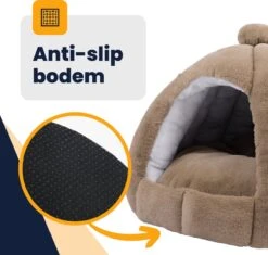 MIRO Katten Huis - Kattenhuizen - Kattenhok - Kattenmand - Dierenhuis - Extra Zacht - Bruin -Kattenbenodigdheden Winkel 1200x1140 4