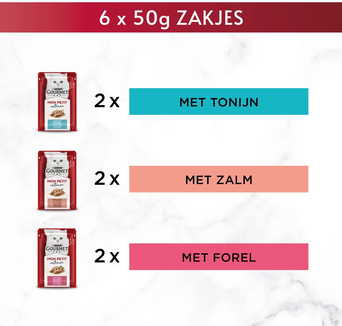 Gourmet Mon Petit Intense - Kattenvoer Natvoer - Vis - 24 X 50 Gr 3 Gourmet Mon Petit Intense - Kattenvoer Natvoer - Vis - 24 X 50 Gr - Afbeelding 3