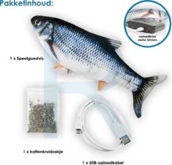RealN Elektrische Speelvis Clownvis Inclusief Catnip Zakje – Kattenspeeltjes - Kattenspeelgoed – Krachtige Batterij – Bewegende Vis – Leukste Kattenspeeltje Goudvis – Kat Actiever Maken – 30 Cm – Speelvis Katten – Wasbaar – Oplaadbaar – Blauw/Wit 10 RealN Elektrische Speelvis Clownvis Inclusief Catnip Zakje – Kattenspeeltjes - Kattenspeelgoed – Krachtige Batterij – Bewegende Vis – Leukste Kattenspeeltje Goudvis – Kat Actiever Maken – 30 Cm – Speelvis Katten – Wasbaar – Oplaadbaar – Blauw/Wit -Kattenbenodigdheden Winkel 1200x1149 1