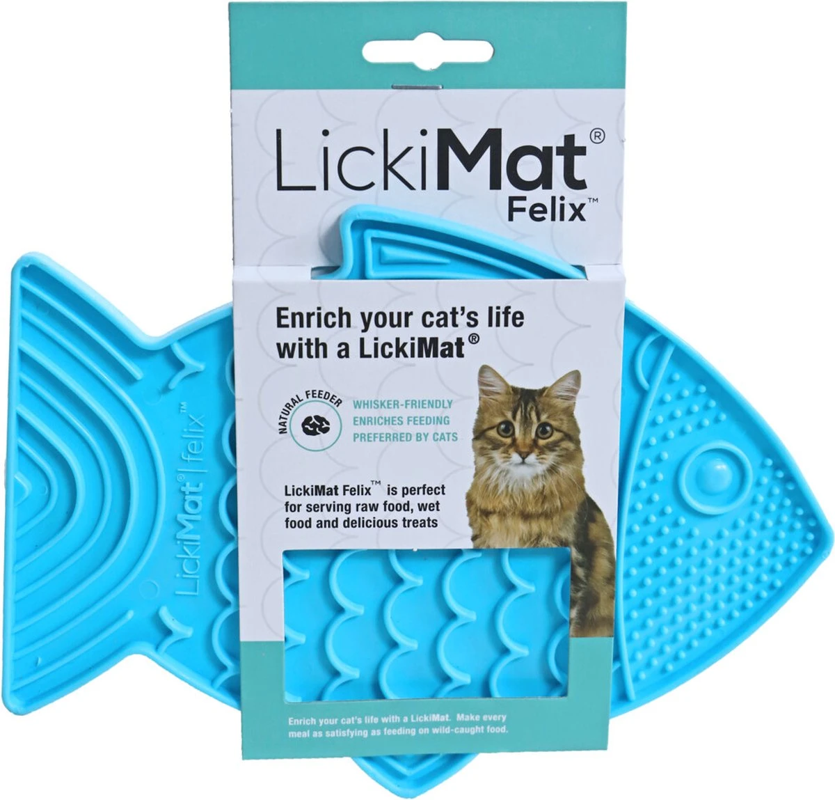 Lickimat Licki Mat Kat Likmat Felix Turquoise, 22 Cm. 1 Lickimat Licki Mat Kat Likmat Felix Turquoise, 22 Cm.