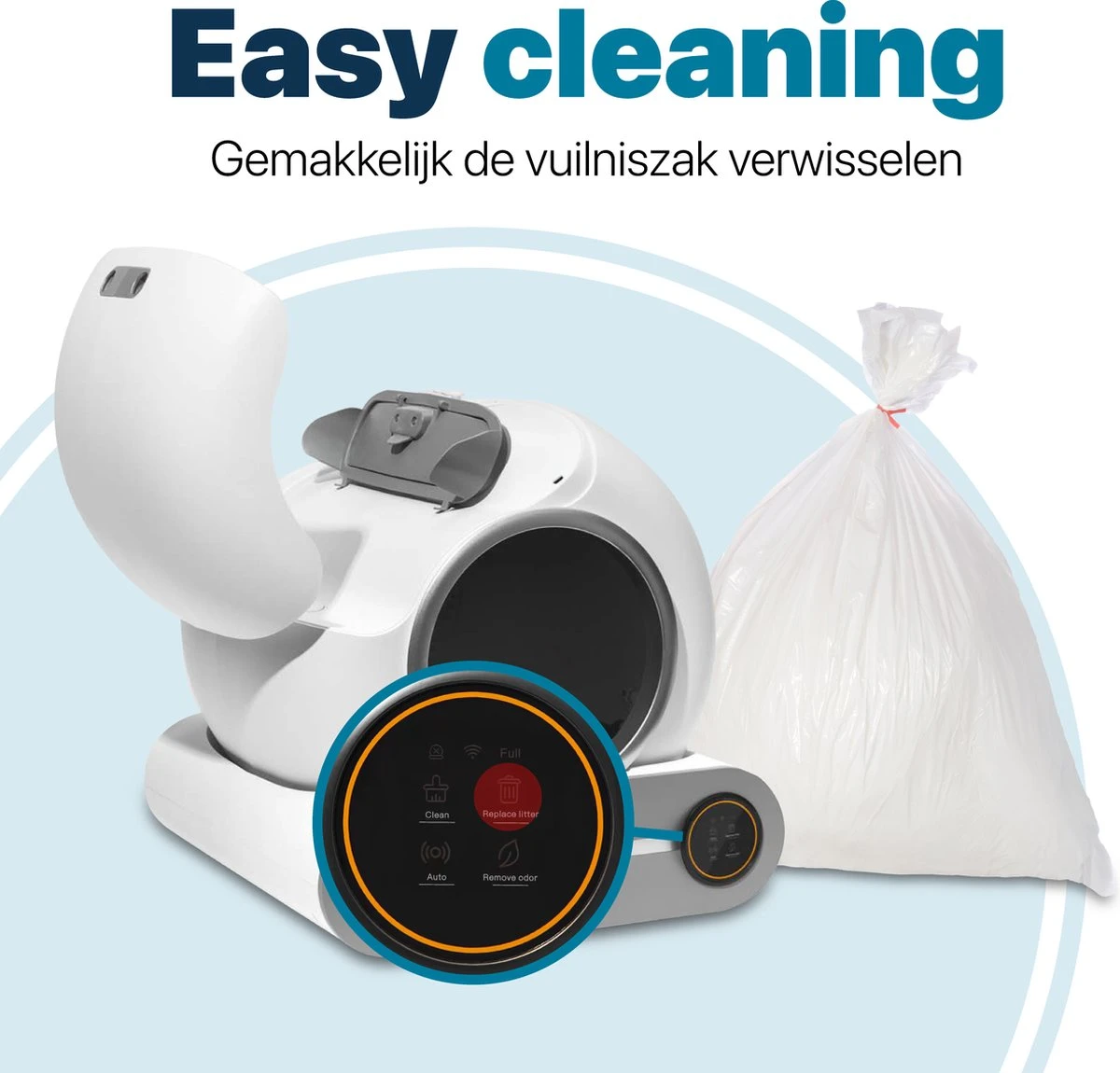 BOME Automatische Kattenbak - Zelfreinigende Kattenbak - Met App En Touchscreen - 65L 2 BOME Automatische Kattenbak - Zelfreinigende Kattenbak - Met App En Touchscreen - 65L - Afbeelding 2