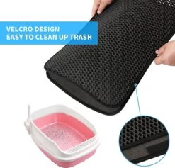 Nixnix - Kattenbakmat - 40 X 50 Cm - Waterdicht - Dubbele Laag - Honingraatstructuur - Uitloopmat - Placemat Kat - Schoonloopmat Kattenbak - Kattenbak Accessoires - Katten Grit Opvanger - Katten Mat -Kattenbenodigdheden Winkel 1200x1151 5