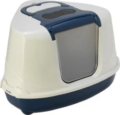 Moderna Flip Hoekkattenbak - Donkerblauw/Wit - 56 X 45 X 39 Cm -Kattenbenodigdheden Winkel 1200x1152 7