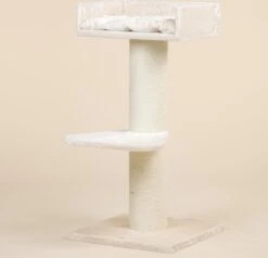 Krabpaal Voor Grote Katten Maine Coon Lounge Krabpaal - Beige - 60 X 60 X 120 Cm -Kattenbenodigdheden Winkel 1200x1157 8