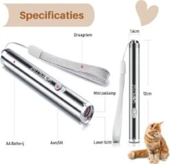 Laserpen - Kattenspeeltjes - Zaklamp - Kat - Laser - Kattenspeelgoed - RVS Opbergblikje -Kattenbenodigdheden Winkel 1200x1161 13