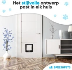 BFreshPets Kattenluik + Massageborstel - Met Tunnel - 4 Vergrendelingsstanden - Weersbestendig - Maat L - Zwart - 27 X 24 Cm 11 BFreshPets Kattenluik + Massageborstel - Met Tunnel - 4 Vergrendelingsstanden - Weersbestendig - Maat L - Zwart - 27 X 24 Cm -Kattenbenodigdheden Winkel 1200x1163 11