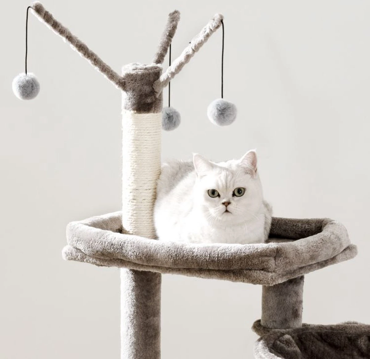 Signature Home Catty Krabpaal Met Kattenbak - Kattenbakkast - Kattenhuis Met Deur En Slot - Krabpalen Met Hangmat Mand Katten Huis - Kattenbakmeubel Verborgen - Alles-in-één Kattenspeelgoed Met Kattenhuis - Grijs - 60cm X 150cm X 48cm 3 Signature Home Catty Krabpaal Met Kattenbak - Kattenbakkast - Kattenhuis Met Deur En Slot - Krabpalen Met Hangmat Mand Katten Huis - Kattenbakmeubel Verborgen - Alles-in-één Kattenspeelgoed Met Kattenhuis - Grijs - 60cm X 150cm X 48cm - Afbeelding 3