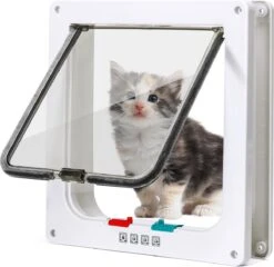 Nobleza Kattenluik Met Tunnel - 4 Vergrendelingsstanden - Weerbestendig - Binnen En Buiten - 20.5 X 19.7 Cm - Maat M - Wit 15 Nobleza Kattenluik Met Tunnel - 4 Vergrendelingsstanden - Weerbestendig - Binnen En Buiten - 20.5 X 19.7 Cm - Maat M - Wit -Kattenbenodigdheden Winkel 1200x1164 5