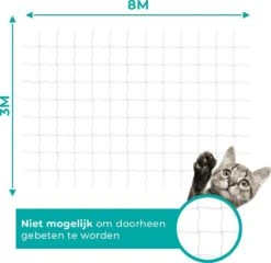 Kattennet Premium - 800 X 300 CM - Kattennet Voor Balkon - Transparant - Balkon Net - Makkelijk Te Monteren- Kattengaas 15 Kattennet Premium - 800 X 300 CM - Kattennet Voor Balkon - Transparant - Balkon Net - Makkelijk Te Monteren- Kattengaas -Kattenbenodigdheden Winkel 1200x1166 10