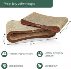 Pfotenolymp® Premium Krabplank / Krablounge Voor Katten - Krabplank / Kattenkrabplank - Krabplank Met Golfkarton & Kattenkruid - Krablounge Voor Katten -Kattenbenodigdheden Winkel 1200x1166 14