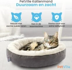 Petville Kattenmand - 50 Cm - Wasbaar - Donut - Waterbestendig - Grijs 9 Petville Kattenmand - 50 Cm - Wasbaar - Donut - Waterbestendig - Grijs -Kattenbenodigdheden Winkel 1200x1167 7