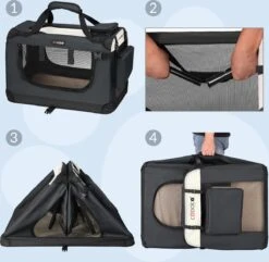 Cadoca Honden & Katten Reismand XL - 81x56x58cm - Antraciet -Kattenbenodigdheden Winkel 1200x1169 2