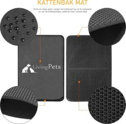 Lavida Home - Kattenbakmat - Grit Opvanger - 45 X 60 Cm - Dubbele Laag & Waterdicht - Katten Mat - Katten Mat Met Opvangruimte Voor Grit - Katten Mat - Kat Benodigdheden - Kitten - Gritmat Voor Poes - Grijs -Kattenbenodigdheden Winkel 1200x1174 16