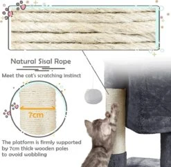 Yaheetech Krabpaal Kleine Kattenkrabpaal Met Grote Kattenholte Pluche Kattenboom Kattenmeubel Speelboom Voor Kleine Katten -Kattenbenodigdheden Winkel 1200x1177 9