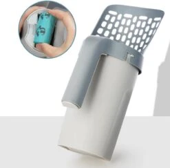 YELÉ LIVING – Kattenbakschep – Haarverwijderaar - Cat Litter Scoop – Kattenbakschep Met Container – Katten – Kattenbak – Grijs/wit – Kattenbak Schep – Grind – Kattengrind – Kattenbak Grind – Poep Zakjes – Afvalcontainer - All-in-1 Kattenbakschep -Kattenbenodigdheden Winkel 1200x1180 17