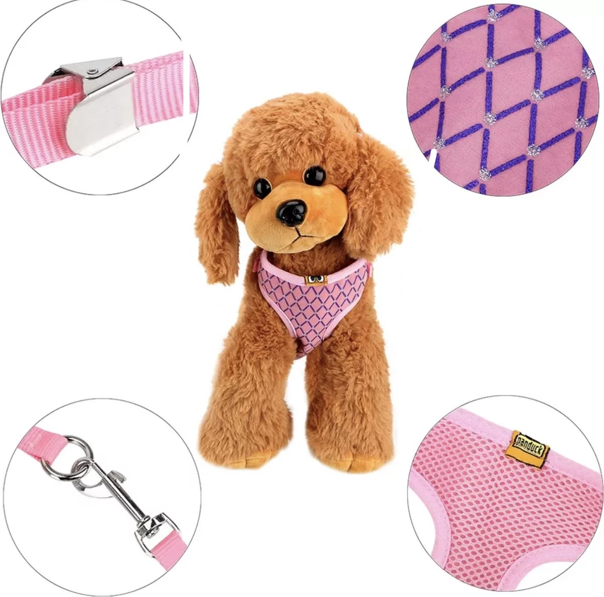 Merkloos Kattentuigje Met Looplijn - Kattenharnas - Kittentuigje - Kattenriem Met Looplijn - Kitten Tuigje Verstelbaar - Roze - Ixen 4 Merkloos Kattentuigje Met Looplijn - Kattenharnas - Kittentuigje - Kattenriem Met Looplijn - Kitten Tuigje Verstelbaar - Roze - Ixen - Afbeelding 4