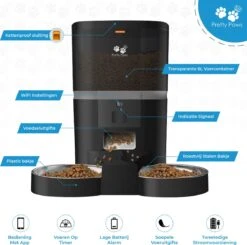 Pretty Paws QQ003 - Wifi Voermachine - Dubbele Voerbakjes - Zwart - Kat - 6L -Kattenbenodigdheden Winkel 1200x1188 8