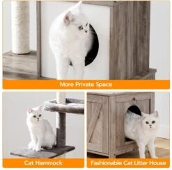 Signature Home Catty Krabpaal Met Kattenbak - Kattenbakkast - Kattenhuis Met Deur En Slot - Krabpalen Met Hangmat Mand Katten Huis - Kattenbakmeubel Verborgen - Alles-in-één Kattenspeelgoed Met Kattenhuis - Grijs - 60cm X 150cm X 48cm 17 Signature Home Catty Krabpaal Met Kattenbak - Kattenbakkast - Kattenhuis Met Deur En Slot - Krabpalen Met Hangmat Mand Katten Huis - Kattenbakmeubel Verborgen - Alles-in-één Kattenspeelgoed Met Kattenhuis - Grijs - 60cm X 150cm X 48cm -Kattenbenodigdheden Winkel 1200x1190 19