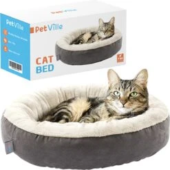 Petville Kattenmand - 50 Cm - Wasbaar - Donut - Waterbestendig - Grijs