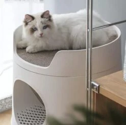 A Sunny Day Kattenbak Met Lade, Bedje En Krabplank - Inclusief Schepje - Design Kattenbak - Wit - Dichte Kattenbak - Kattenbak Gesloten 27 A Sunny Day Kattenbak Met Lade, Bedje En Krabplank - Inclusief Schepje - Design Kattenbak - Wit - Dichte Kattenbak - Kattenbak Gesloten -Kattenbenodigdheden Winkel 1200x1195 14