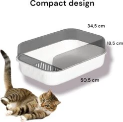 Merkloos Kattenbak - Zwart - Open - Incl. Schep - Modern - Hip - Trendy - Design Kattenbak 10 Merkloos Kattenbak - Zwart - Open - Incl. Schep - Modern - Hip - Trendy - Design Kattenbak -Kattenbenodigdheden Winkel 1200x1196 10