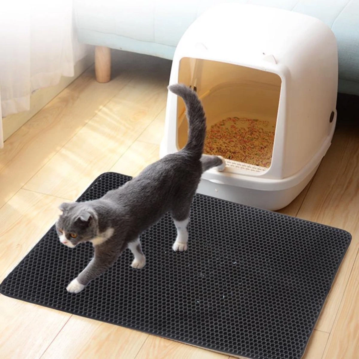 Oorspronkelijke Kattenbakmat, Kattenbak Mat Accessoire, Grit Opvangen, Honinggraad, Katten Mat, Waterdichte Dubbele Laag, Zwart, Urine/water Afstotend, Kat & Kitten, Cat Litter Mat 40x50cm 1 Oorspronkelijke Kattenbakmat, Kattenbak Mat Accessoire, Grit Opvangen, Honinggraad, Katten Mat, Waterdichte Dubbele Laag, Zwart, Urine/water Afstotend, Kat & Kitten, Cat Litter Mat 40x50cm