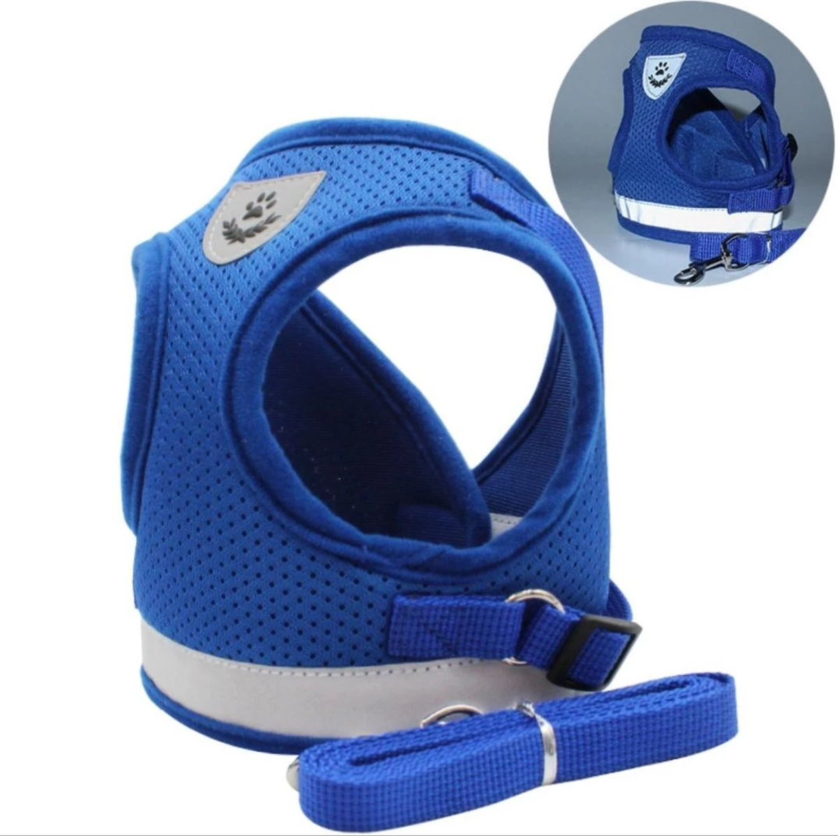 Merkloos Verstelbaar Kattentuigje Reflecterend - Kattenharnas - Kattentuig Met Looplijn - Blauw - Maat S 1 Merkloos Verstelbaar Kattentuigje Reflecterend - Kattenharnas - Kattentuig Met Looplijn - Blauw - Maat S