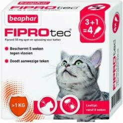 Beaphar Fiprotec Kat - Vlooienbestrijding - >1 Kg - 4 Pipetten -Kattenbenodigdheden Winkel 1200x1198 1
