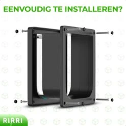 Rirri Kattenluik Met Tunnel - 4 Vergrendelingsstanden - Weersbestendig - Binnen En Buiten - Maat M - Zwart - 19 X 20 Cm -Kattenbenodigdheden Winkel 1200x1200 1000