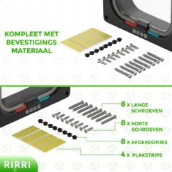 Rirri Kattenluik Met Tunnel - 4 Vergrendelingsstanden - Weersbestendig - Binnen En Buiten - Maat L - Zwart - 25,5 X 23.5 Cm -Kattenbenodigdheden Winkel 1200x1200 1008