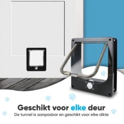 BFreshPets Kattenluik + Massageborstel - Met Tunnel - 4 Vergrendelingsstanden - Weersbestendig - Maat L - Zwart - 27 X 24 Cm 14 BFreshPets Kattenluik + Massageborstel - Met Tunnel - 4 Vergrendelingsstanden - Weersbestendig - Maat L - Zwart - 27 X 24 Cm -Kattenbenodigdheden Winkel 1200x1200 1011