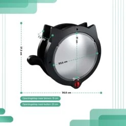 Cellavi XL Kattenluik Zwart Met Tunnel - Hondenluik - 4 Vergrendelingsstanden - 30,5 X 27,5 X 7,5 Cm -Kattenbenodigdheden Winkel 1200x1200 1036