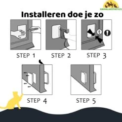 AnimalAesthetics® Kattenluik - Wit- M - Voor Middelgrote & Kleine Katten - Incl. Montageset En Handleiding -Kattenbenodigdheden Winkel 1200x1200 1073