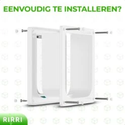 Rirri Kattenluik Met Tunnel - 4 Vergrendelingsstanden - Weerbestendig - Binnen En Buiten - Grote Kat - Maat L - Wit - 25,5 X 23.5 Cm -Kattenbenodigdheden Winkel 1200x1200 1077