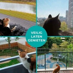 Kattennet Premium - 300 X 400 CM - Kattennet Voor Balkon - Transparant - Balkon Net - Makkelijk Te Monteren 11 Kattennet Premium - 300 X 400 CM - Kattennet Voor Balkon - Transparant - Balkon Net - Makkelijk Te Monteren -Kattenbenodigdheden Winkel 1200x1200 1104