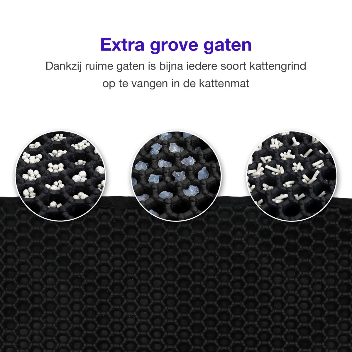 SIMU Lifestyle - Kattenbakmat - Grit Opvanger - Dubbele Laag - Waterdicht - Zwart - 50x40 Cm 3 SIMU Lifestyle - Kattenbakmat - Grit Opvanger - Dubbele Laag - Waterdicht - Zwart - 50x40 Cm - Afbeelding 3