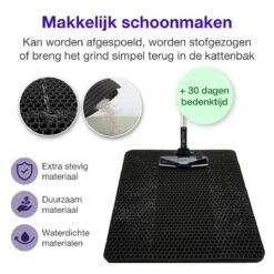 SIMU Lifestyle - Kattenbakmat - Grit Opvanger - Dubbele Laag - Waterdicht - Zwart - 50x40 Cm 12 SIMU Lifestyle - Kattenbakmat - Grit Opvanger - Dubbele Laag - Waterdicht - Zwart - 50x40 Cm -Kattenbenodigdheden Winkel 1200x1200 1149